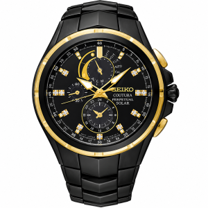 Seiko Coutura Perpetual Solar stainless steel men's watch