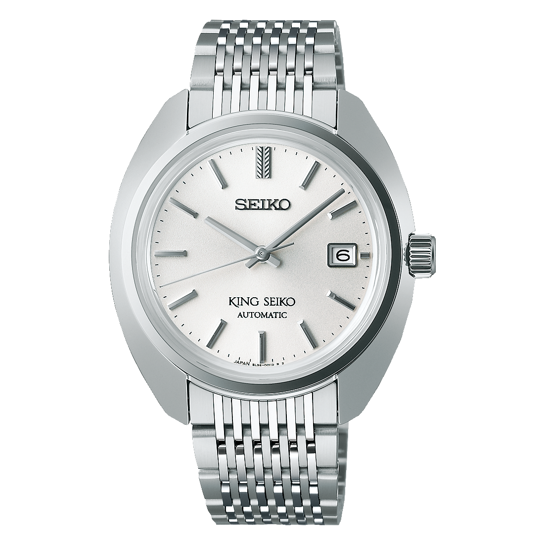 King Seiko SJE109 Automatic Silver Dial Watch King Seiko SJE109 automatic silver dial men's watch with stainless steel bracelet.
